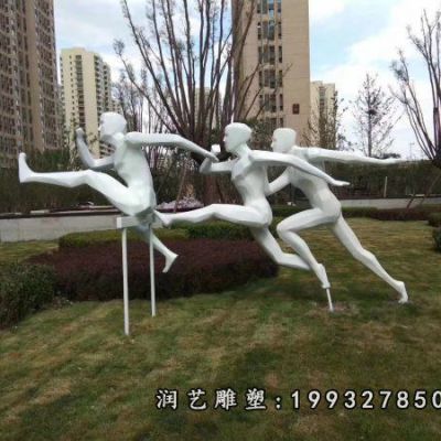商场不锈钢跨栏雕塑