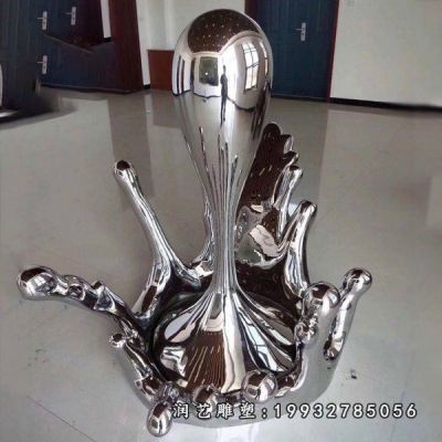 企业不锈钢水花雕塑