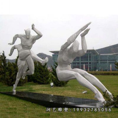 学校不锈钢跳远雕塑
