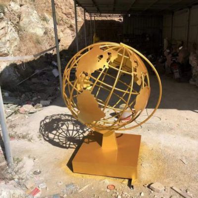 学校不锈钢 地球仪景观雕塑