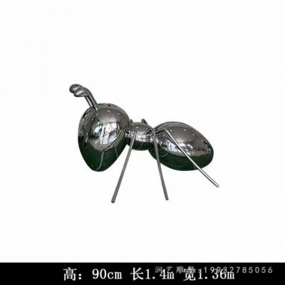 草坪不锈钢蚂蚁动物雕塑