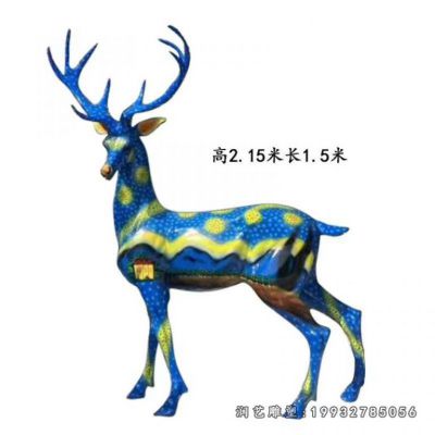 庭院玻璃钢鹿动物雕塑