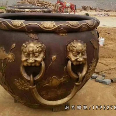 医院水缸景观铜雕