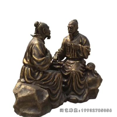 商业街中医人物铜雕