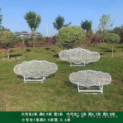 医院不锈钢云朵景观雕塑