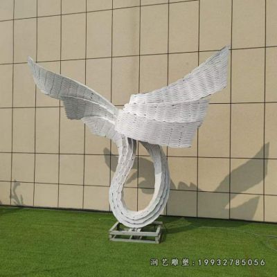 游乐场不锈钢翅膀景观雕塑