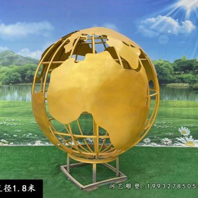 学校不锈钢地球仪景观雕塑