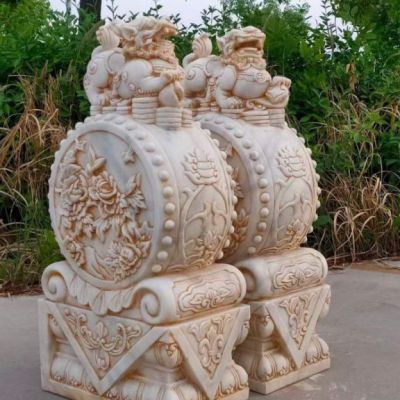 公园门墩景观石雕