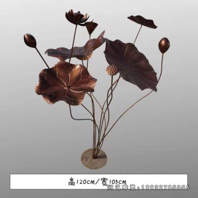 园林景观荷花铜雕