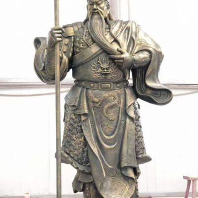 商场人物关公铜雕