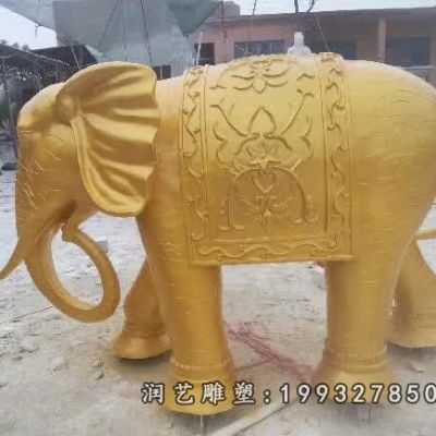 草坪动物大象铜雕