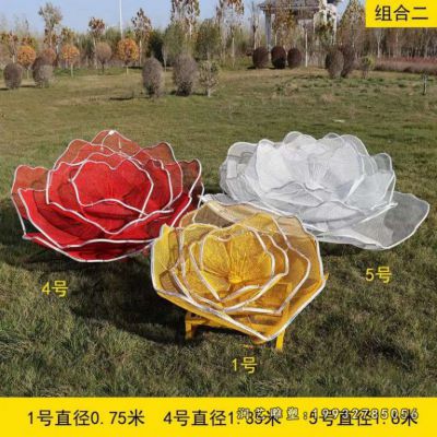 景区不锈钢花雕塑