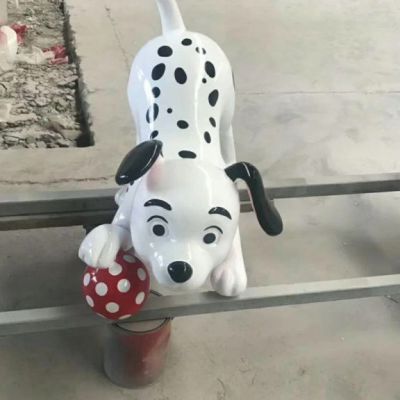 广场玻璃钢动物狗雕塑