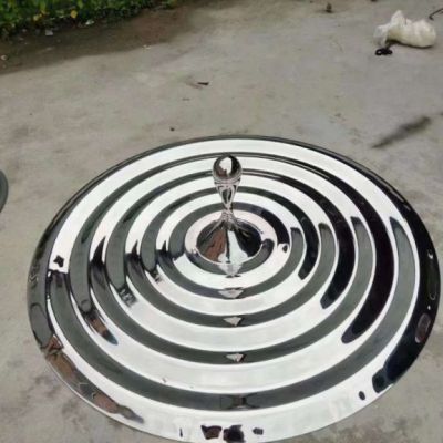 学校不锈钢水滴景观雕塑
