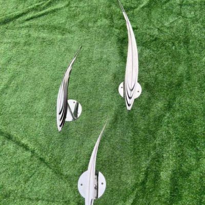 公寓不锈钢鱼动物雕塑