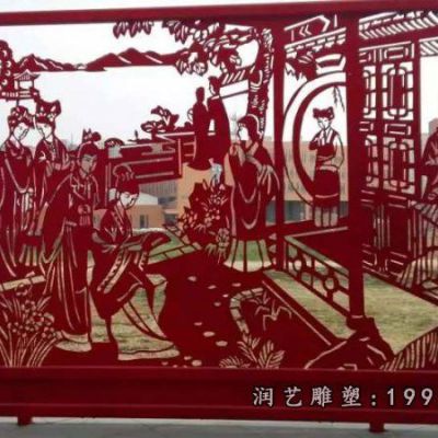 商场不锈钢剪纸景观雕塑