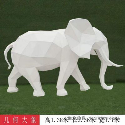 公园不锈钢动物大象雕塑
