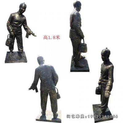 园林人物小品铜雕