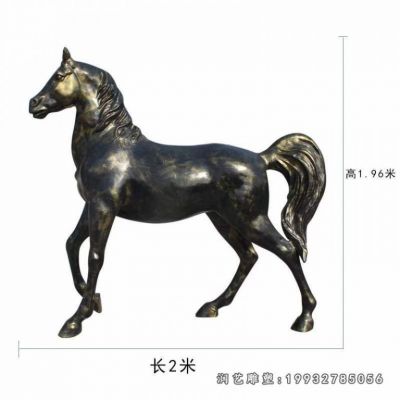 城市动物马铜雕