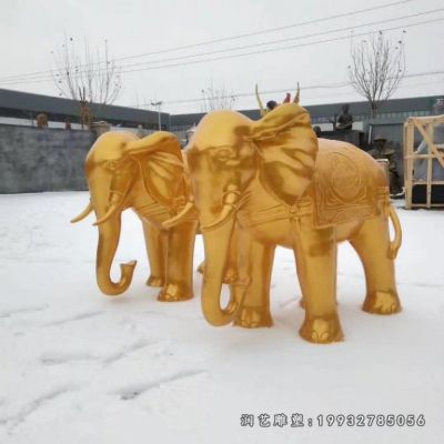 游乐场动物大象铜雕