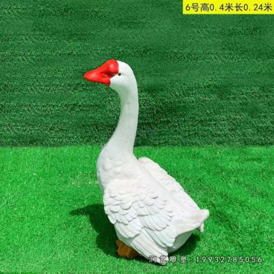 酒店玻璃钢鹅雕塑