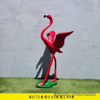 企业玻璃钢火烈鸟雕塑