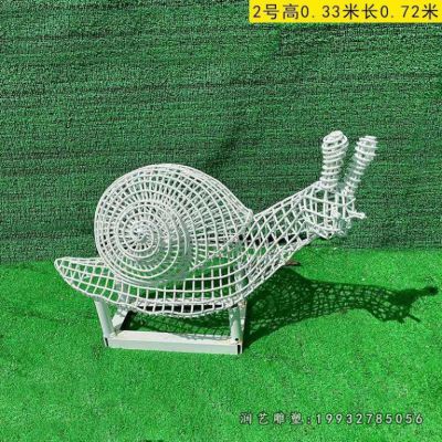 花园不锈钢蜗牛雕塑