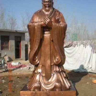 城市人物孔子铜雕