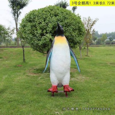 校园玻璃钢企鹅雕塑