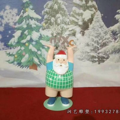 街道玻璃钢圣诞老人雕塑