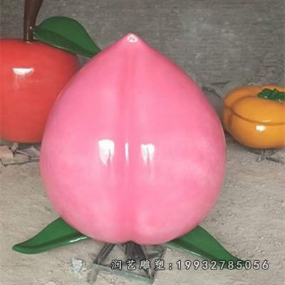园林玻璃钢桃子景观雕塑