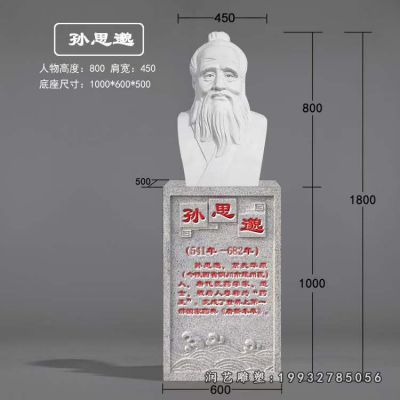 景区人物孙思邈石雕