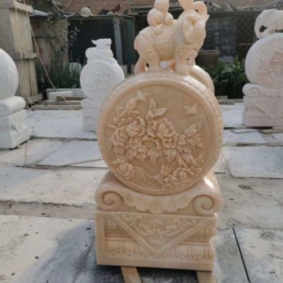 公司景观抱鼓石石雕