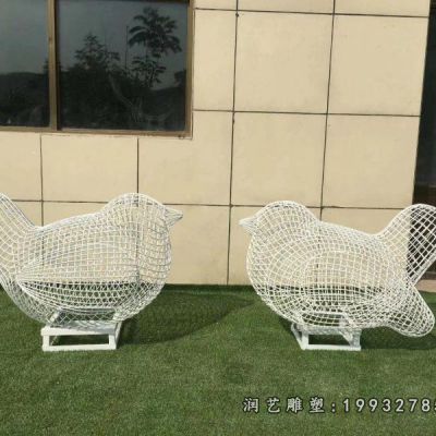 花园不锈钢鸟动物雕塑