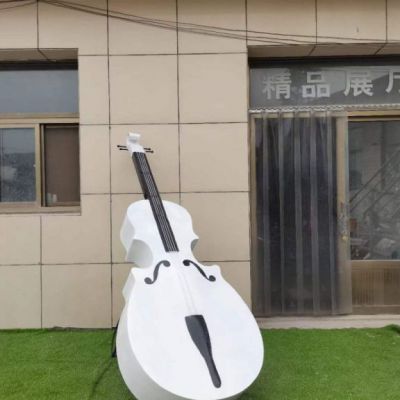 企业不锈钢大提琴雕塑
