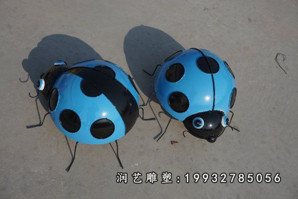 广场不锈钢瓢虫动物雕塑