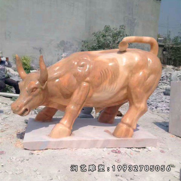 园林动物牛石雕