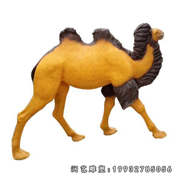 广场玻璃钢骆驼雕塑