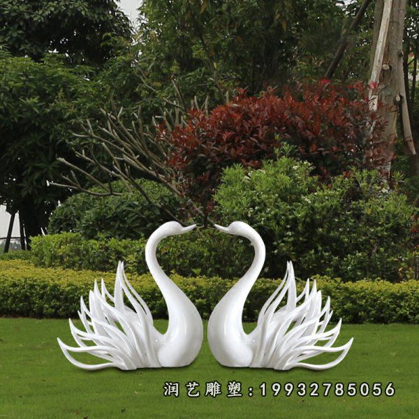 医院玻璃钢天鹅雕塑