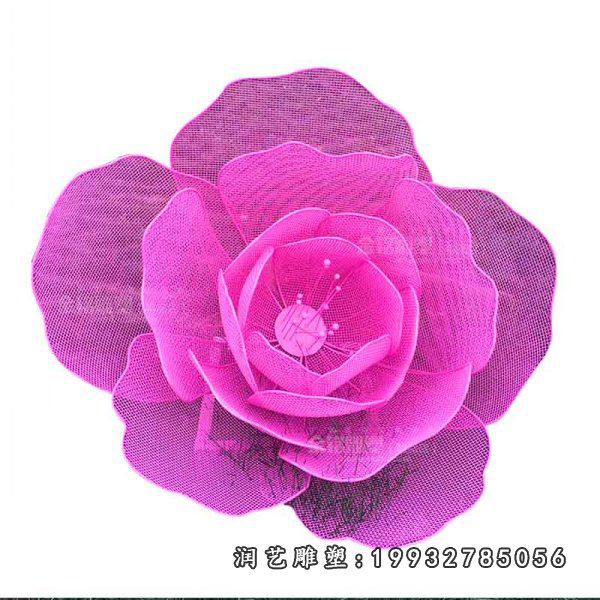 酒店不锈钢花雕塑