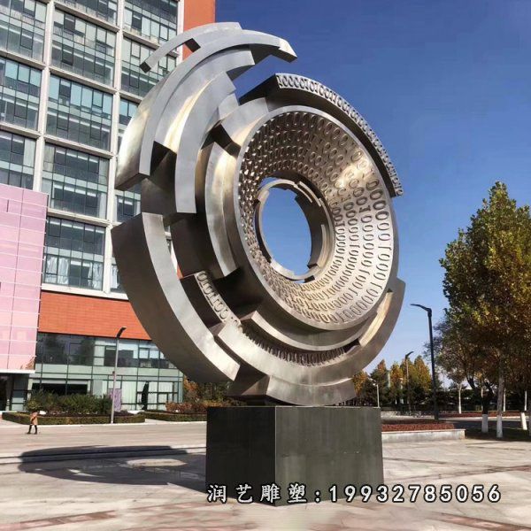 商场不锈钢齿轮雕塑