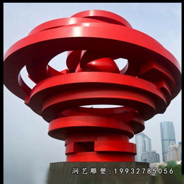 商业街不锈钢螺旋雕塑