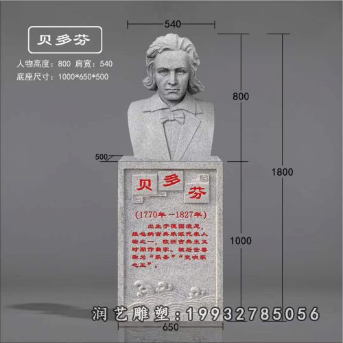 商场贝多芬人物石雕