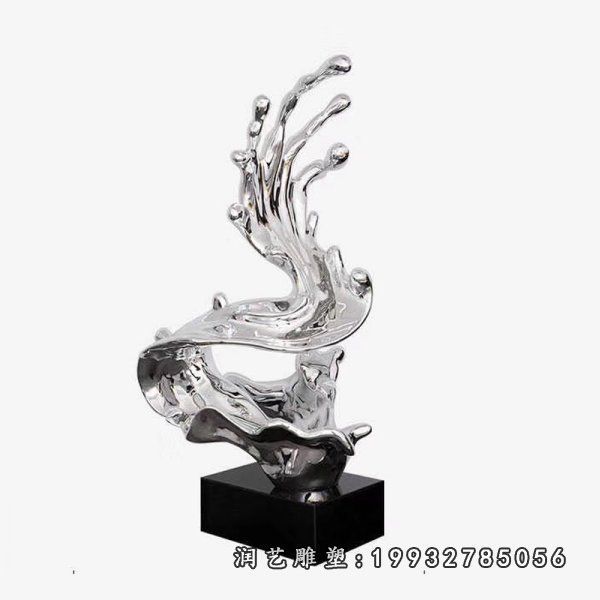 公司不锈钢水花雕塑