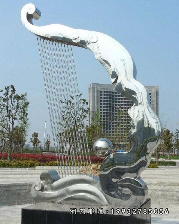 校园不锈钢乐器雕塑