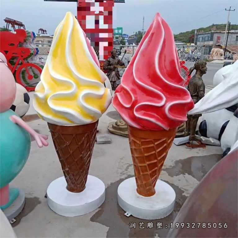 景区玻璃钢冰激凌景观雕塑