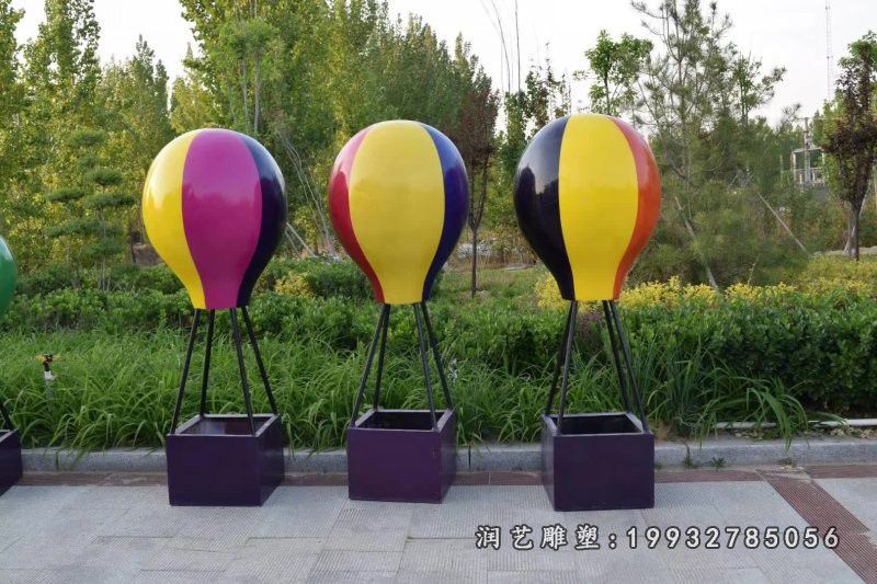 游乐场玻璃钢热气球景观雕塑