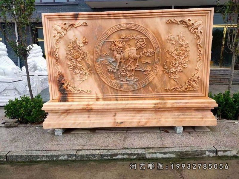 商场影壁景观石雕