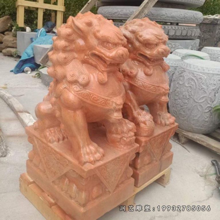 酒店狮子动物石雕
