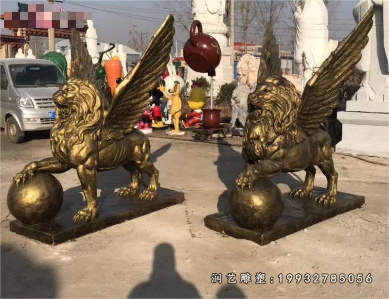 景区动物狮子铜雕